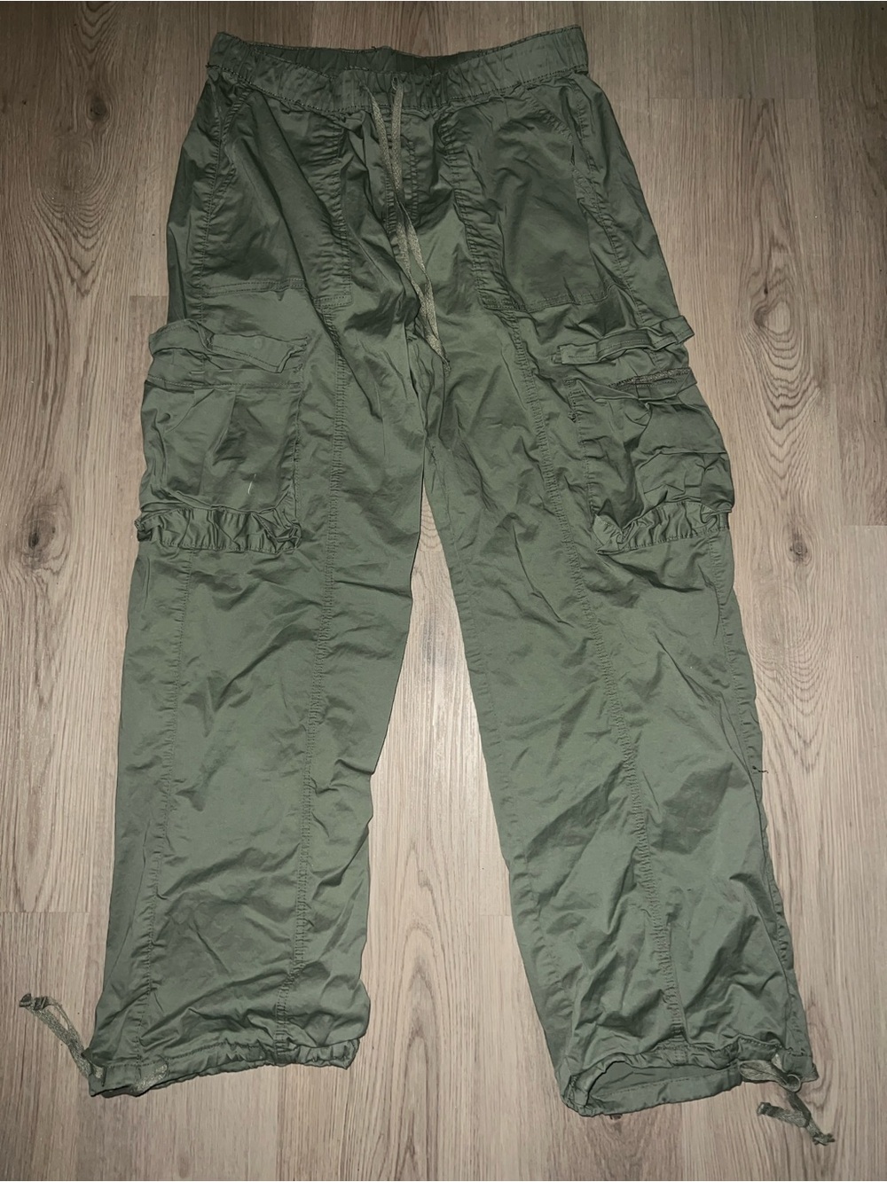 YMI Green Cargo Pants Women’s Size L Drawstring